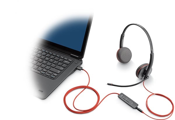 Poly Plantronics Blackwire 3220 หูฟังครอบหัวแบบ Stereo รองรับ USB-A | USB-C