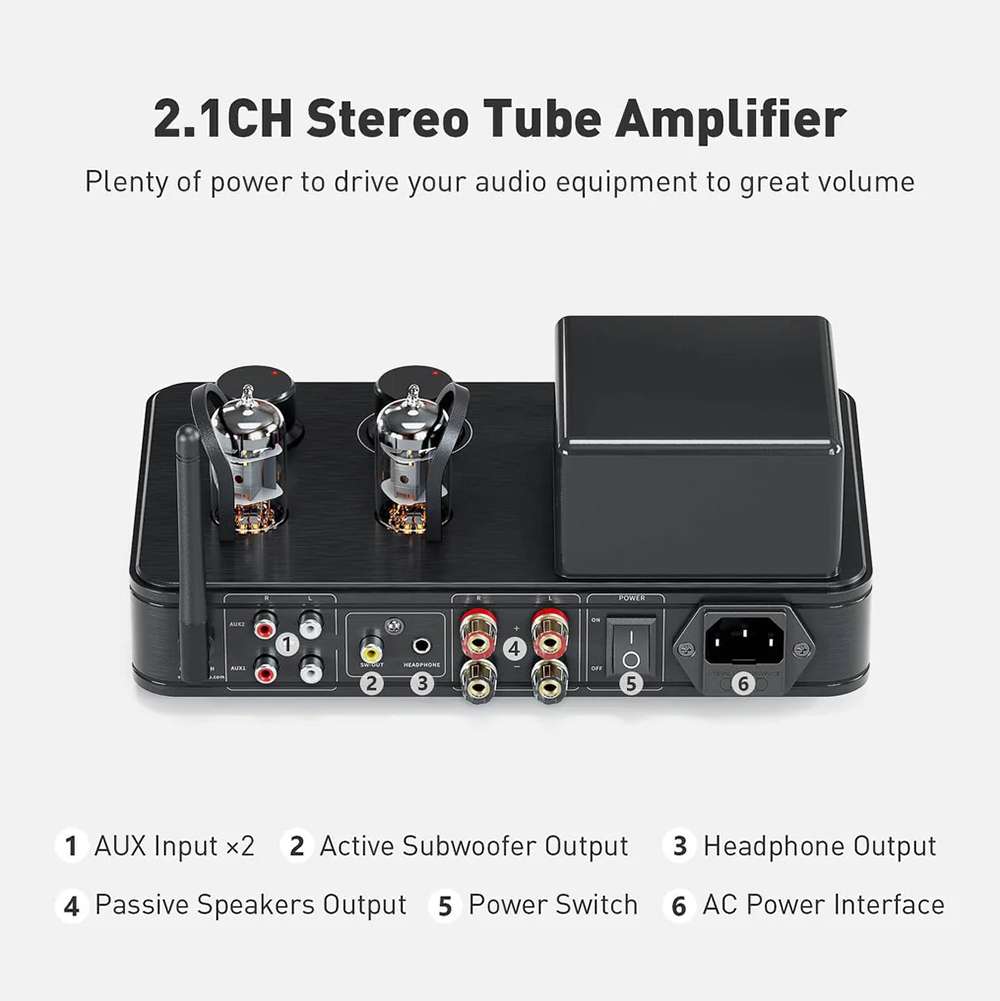 Fosi Audio T3 Bluetooth Tube Amplifier Class AB - Jaben