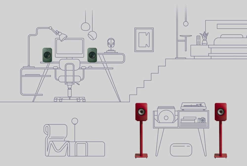 KEF LSX II LT ลำโพงตั้งโต๊ะไร้สาย สตรีมแบบไร้สายได้ทั้ง Bluetooth หรือ WiFi