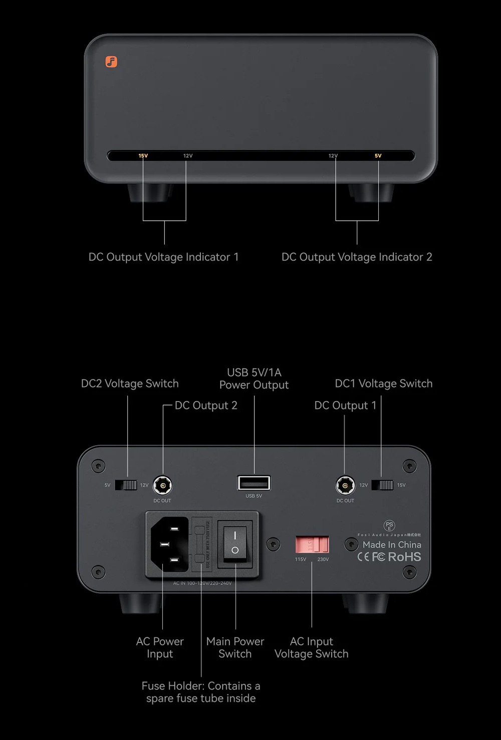 Fosi Audio PSU20 40W แหล่งจ่ายไฟแบบลีเนียร์ สัญญาณรบกวนต่ำพิเศษ แรงดันไฟ DC 5V/12V/15V Fosi Audio PSU20 40W แหล่งจ่ายไฟแบบลีเนียร์ สัญญาณรบกวนต่ำพิเศษ แรงดันไฟ DC 5V/12V/15V
